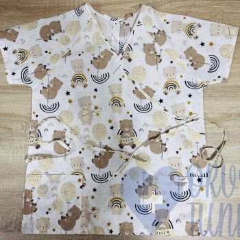 Orvosi-nővérke tunika - hello macis - maszk - orvositunika.hu