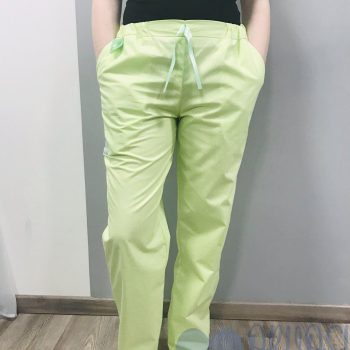 egyszínű Almazöld orvosi nadrág