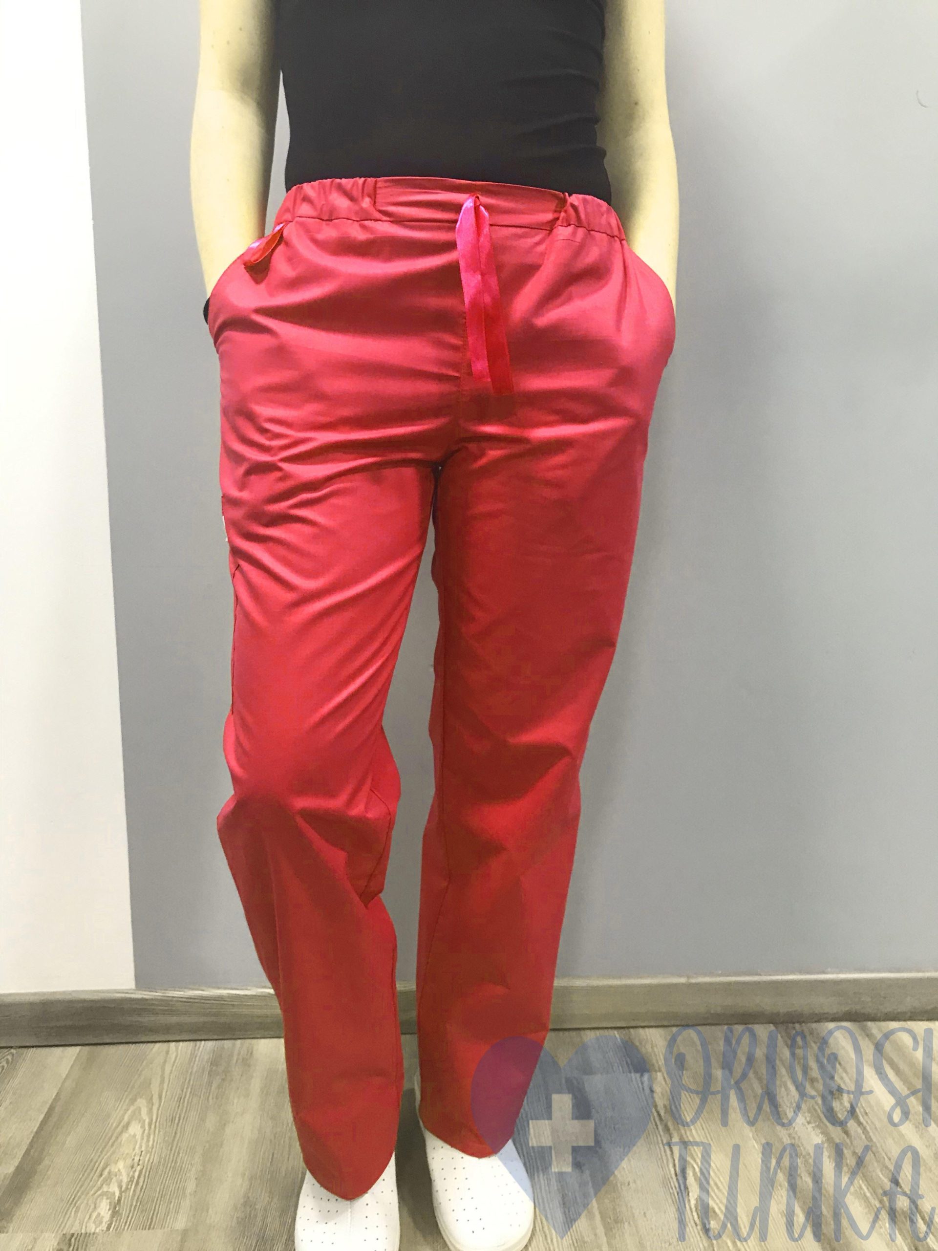 egyszínű bordó orvosi nadrág