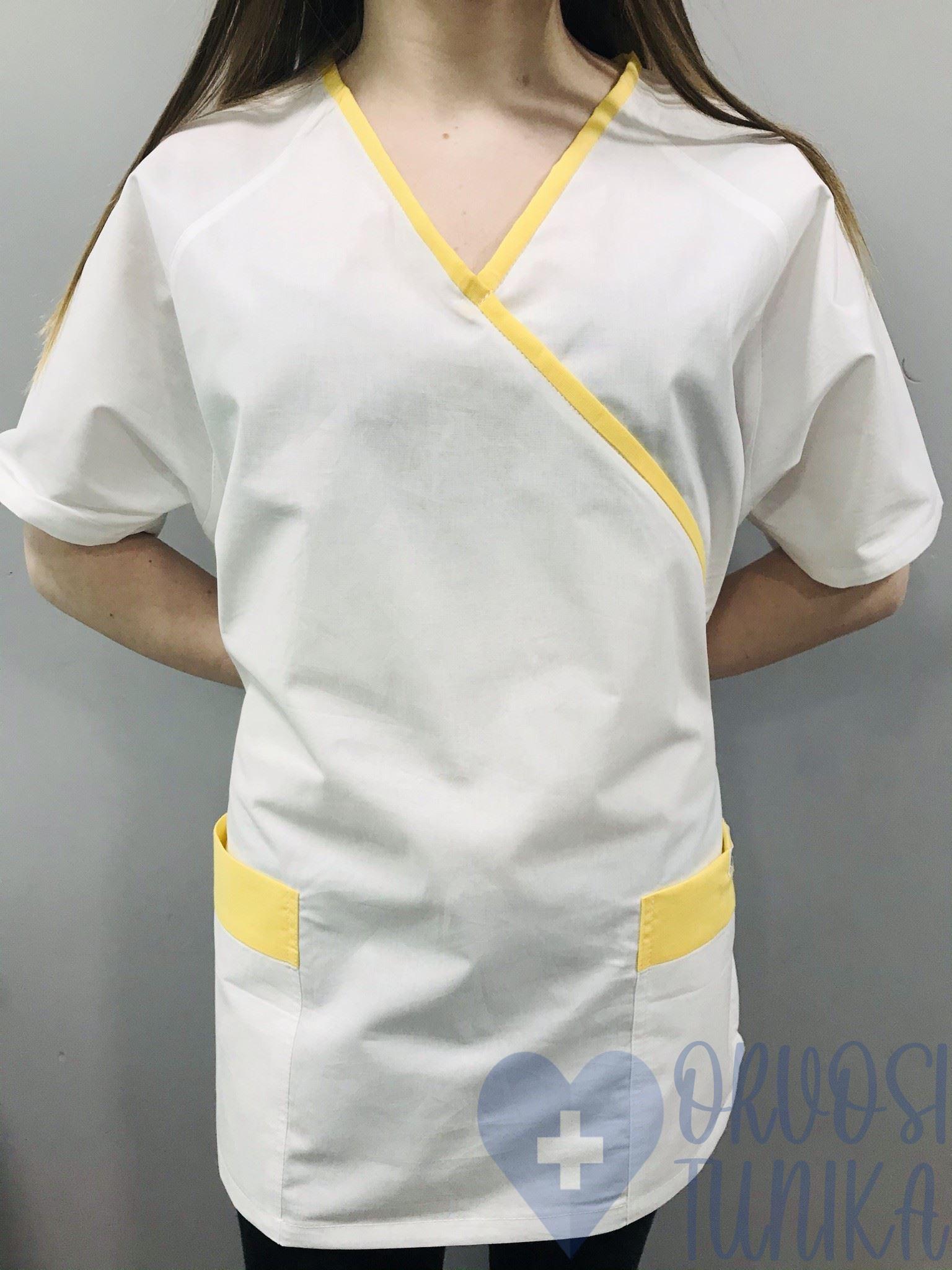 egyszínű Orvosi-Nővérke tunika - fehér-vanília