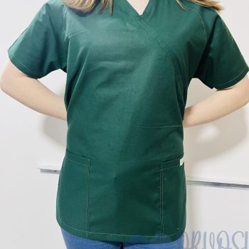 egyszínű Orvosi-Nővérke tunika - Fenyőzöld