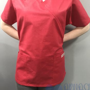 egyszínű Orvosi-Nővérke tunika - piros