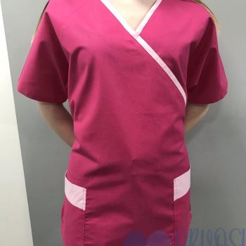 egyszínű Orvosi-Nővérke tunika - pink - rózsaszín