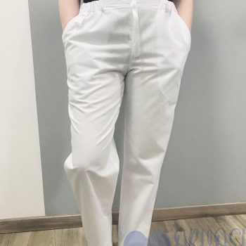 egyszínű fehér orvosi nadrág