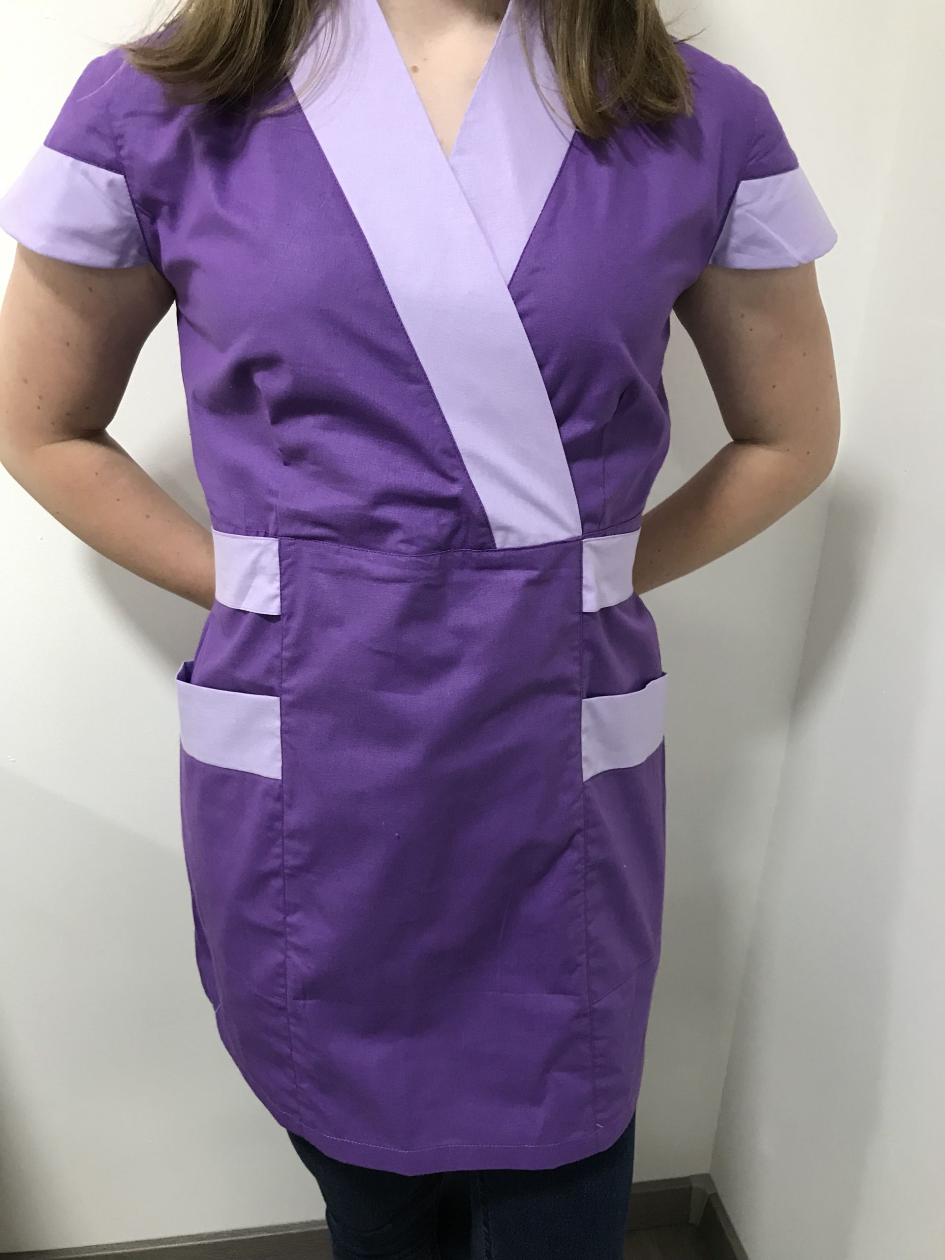 mintás Női karcsúsított tunika - lila