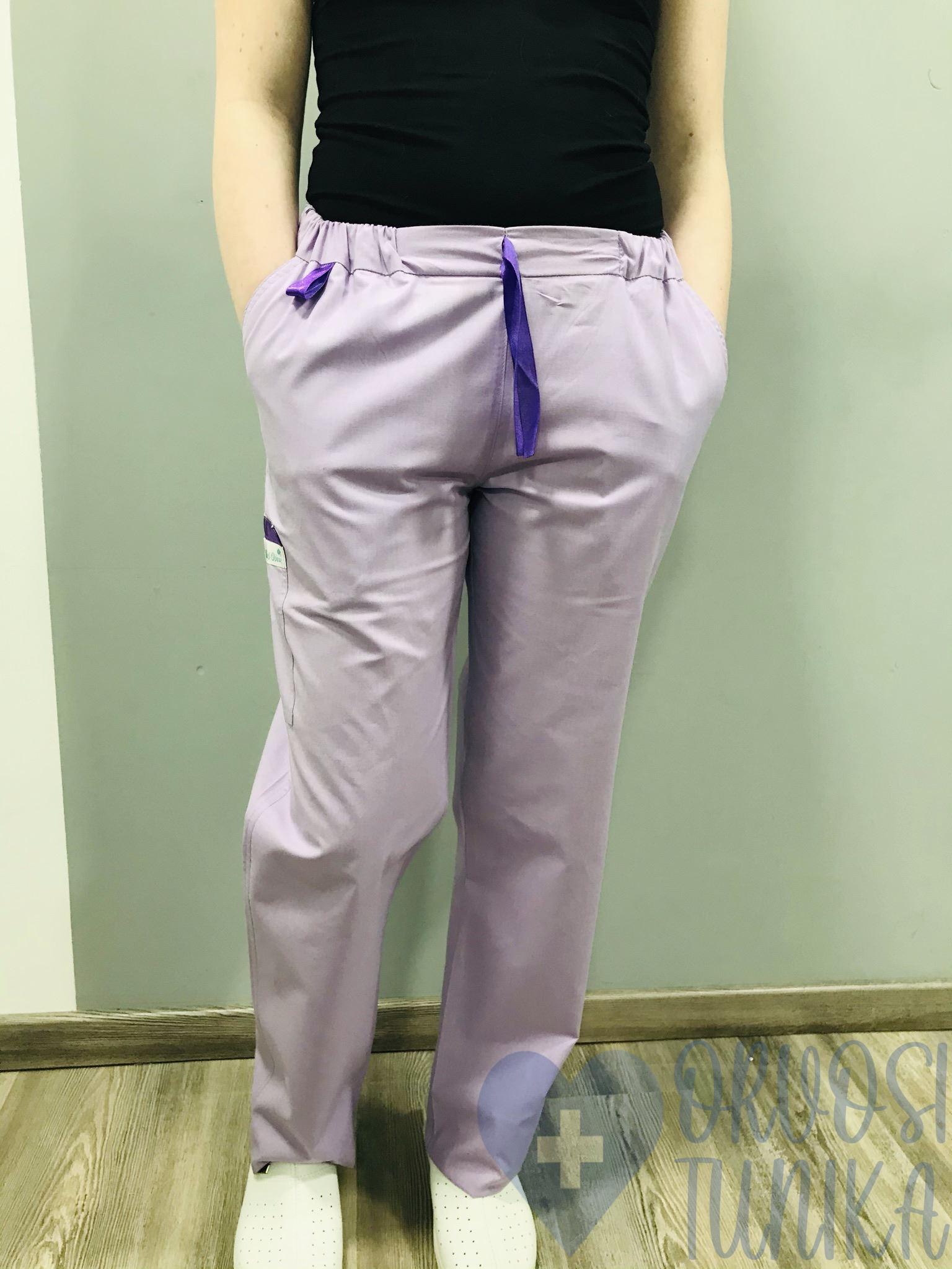 egyszínű lila orvosi nadrág