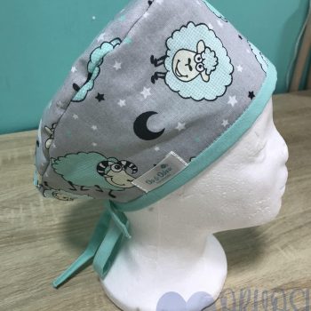 mintás Műtős sapka - menta bárányos