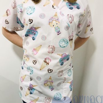 mintás Orvosi-Nővérke tunika - fánkos-fagyis