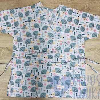 mintás Orvosi-Nővérke tunika - menta sünis