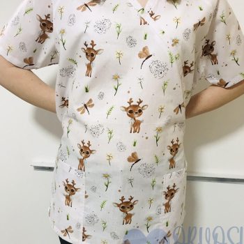 mintás Orvosi-Nővérke tunika - őzikés-pitypangos