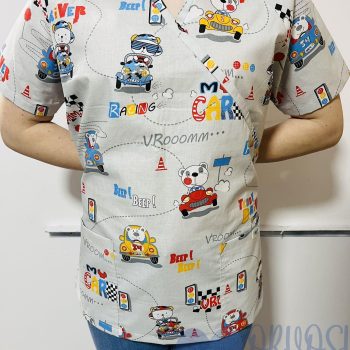 mintás Orvosi-Nővérke tunika - versenyautós