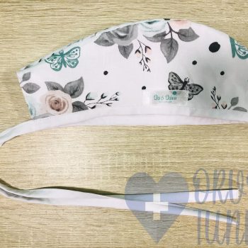 mintás Műtős sapka - rózsás