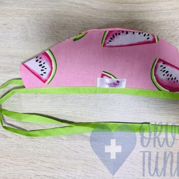 mintás Műtős sapka - rózsaszín dinnyés