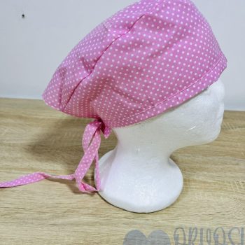 mintás Műtős sapka - rózsaszín pöttyös