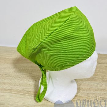 mintás Műtős sapka - zöld csíkos