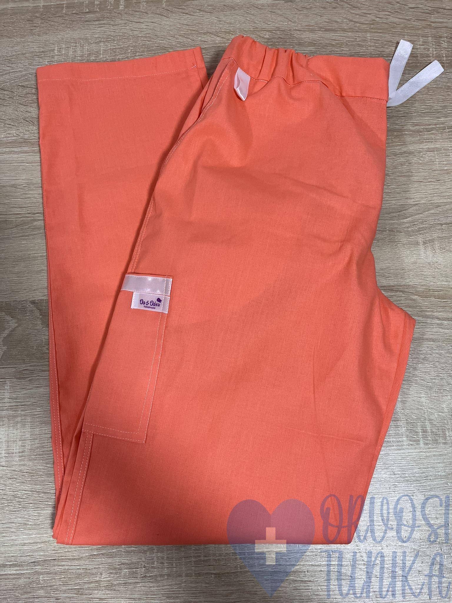 egyszínű korall orvosi nadrág