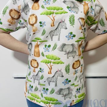 mintás Orvosi-Nővérke tunika - erdős-zebrás