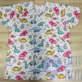 mintás Orvosi-Nővérke tunika - színes dínós