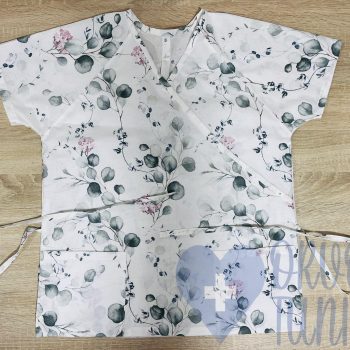 mintás Orvosi-Nővérke tunika - zsálya-eukaliptuszos