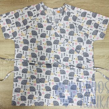 mintás Orvosi-Nővérke tunika - szürke sünis