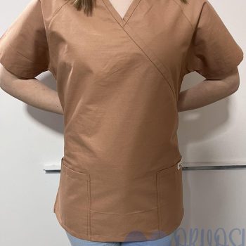 egyszínű Orvosi-Nővérke tunika - kávébarna