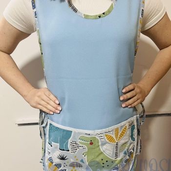 Világoskék lapköpeny - világoskék dínós