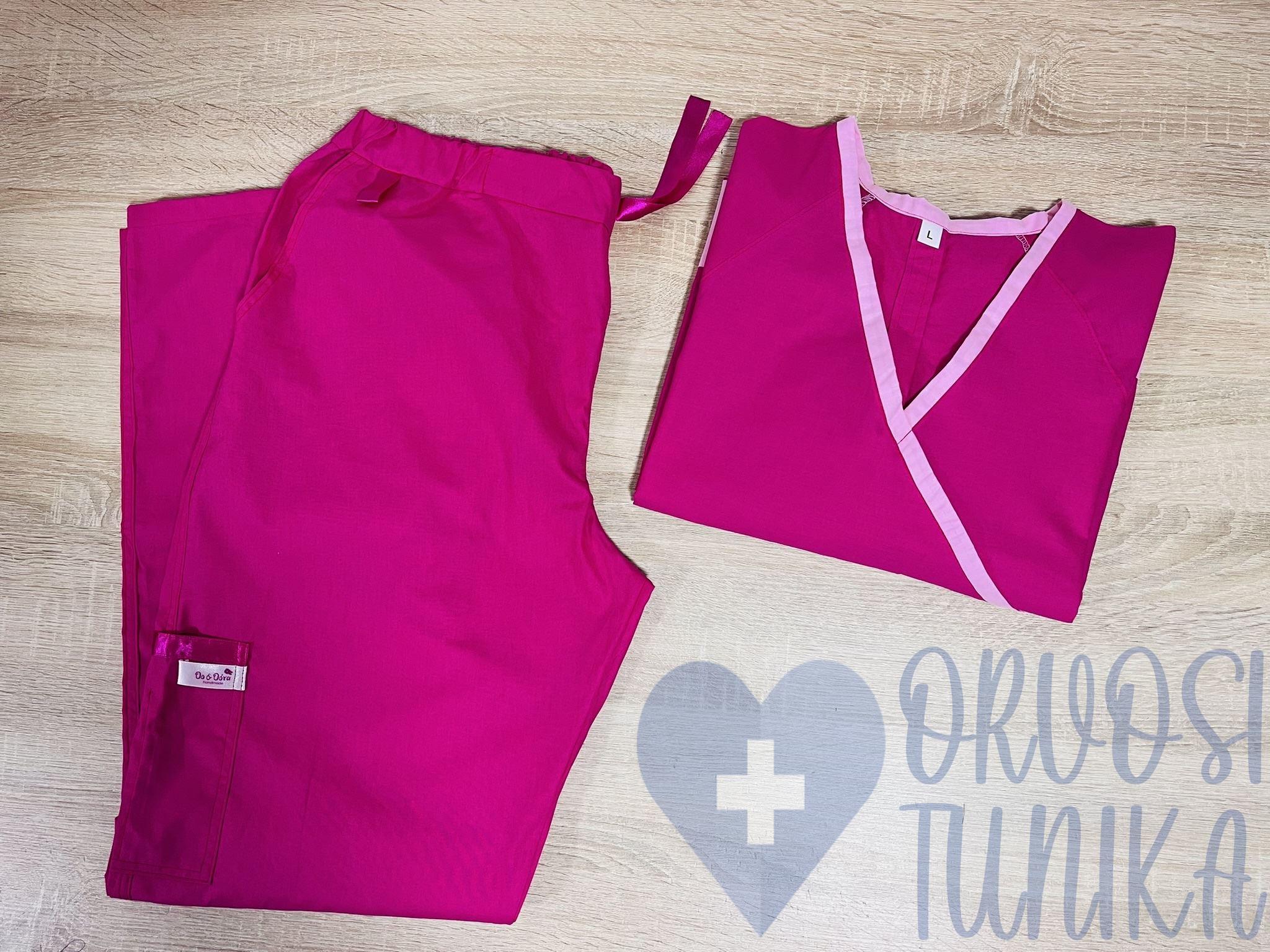Orvosi-Nővérke tunika+nadrág szett - pink