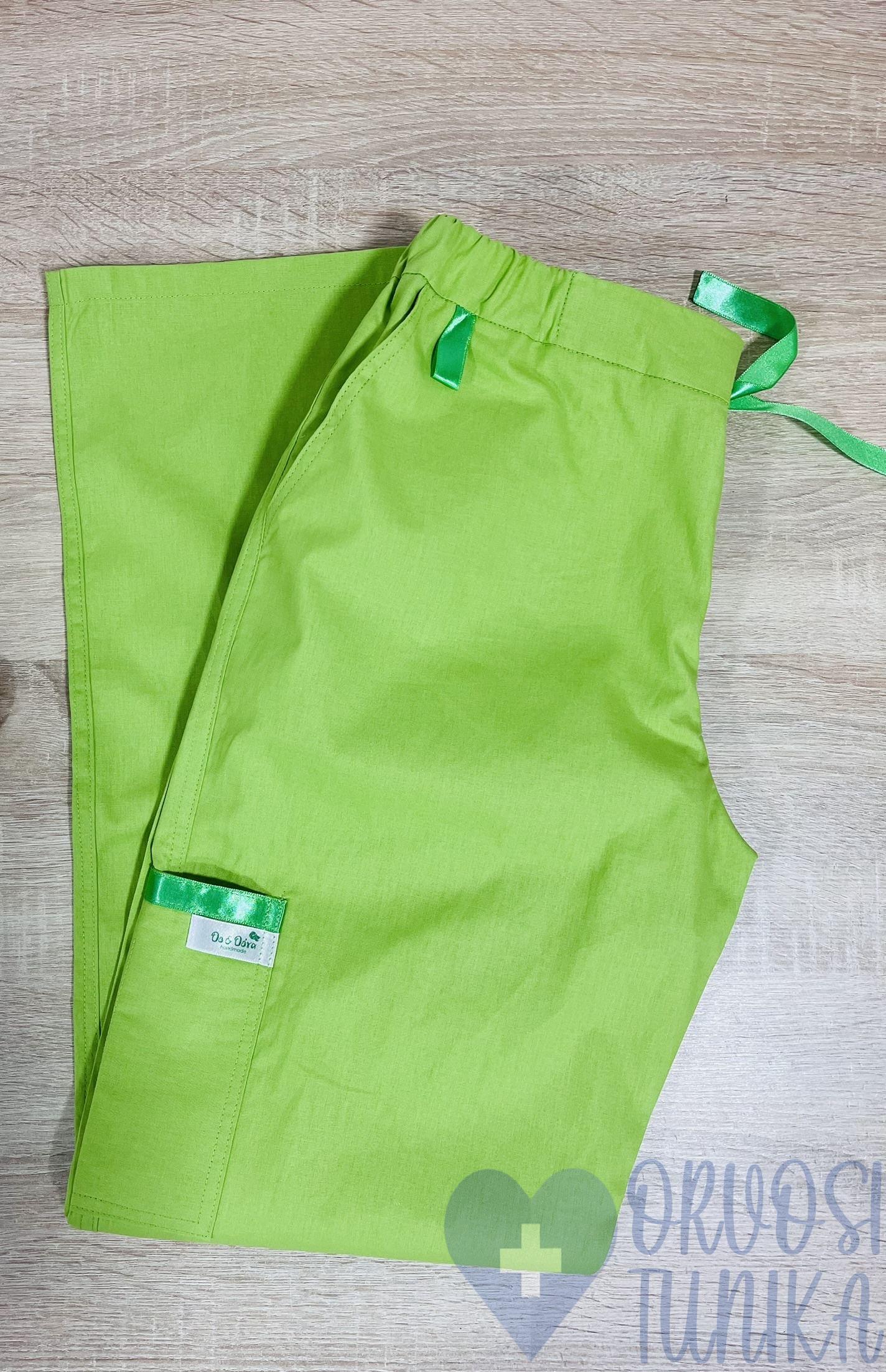 egyszínű lime orvosi nadrág