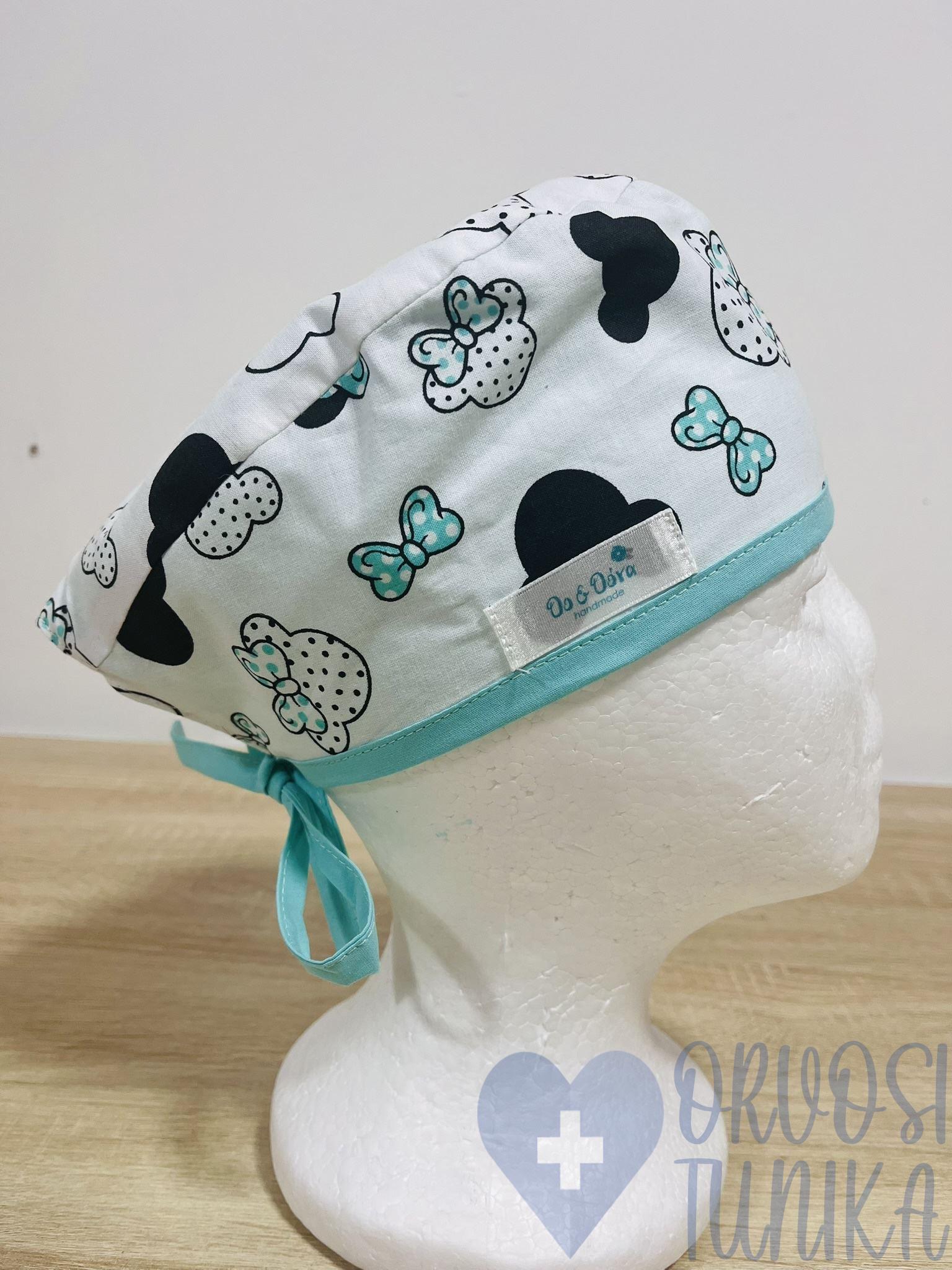 mintás Műtős sapka - menta minnie fejes