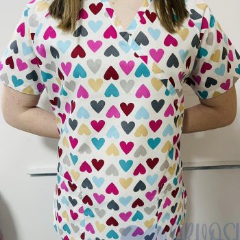 mintás Orvosi-Nővérke tunika - szines szives