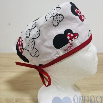 mintás Műtős sapka - piros minnie fejes