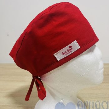 egyszínű Műtős sapka - piros