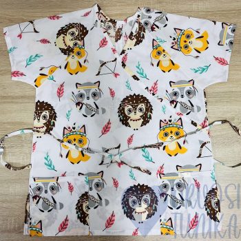 mintás Orvosi-Nővérke tunika - indián állatos