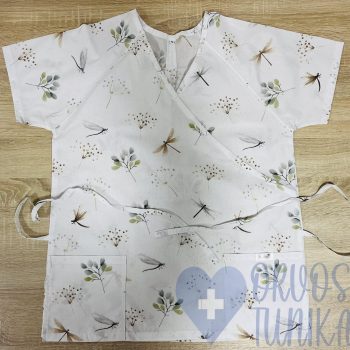 mintás Orvosi-Nővérke tunika - kék szitakötős