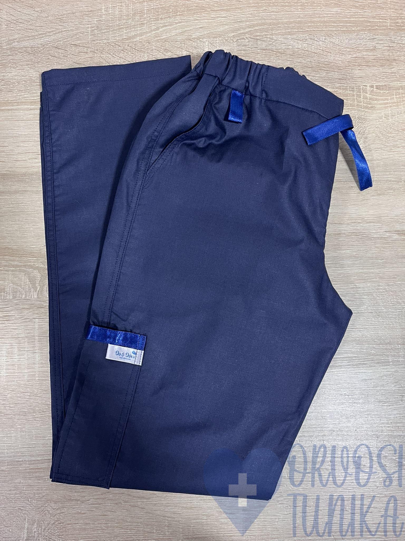 egyszínű sötétkék orvosi nadrág