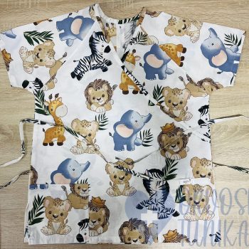 Orvosi-nővérke tunika - oroszlános-zebrás - maszk - orvositunika.hu