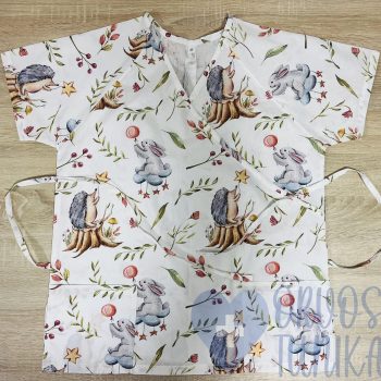 mintás Orvosi-Nővérke tunika - cuki sünis-nyuszis