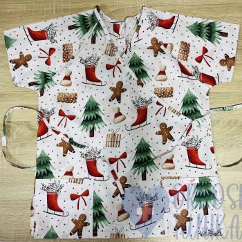 mintás Orvosi-Nővérke tunika - mézeskalácsos