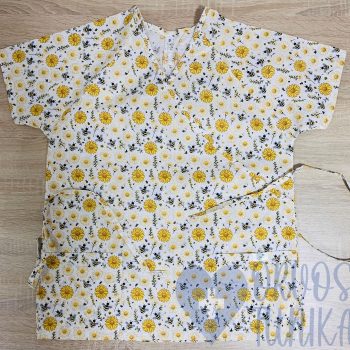 mintás Orvosi-Nővérke tunika - margarétás